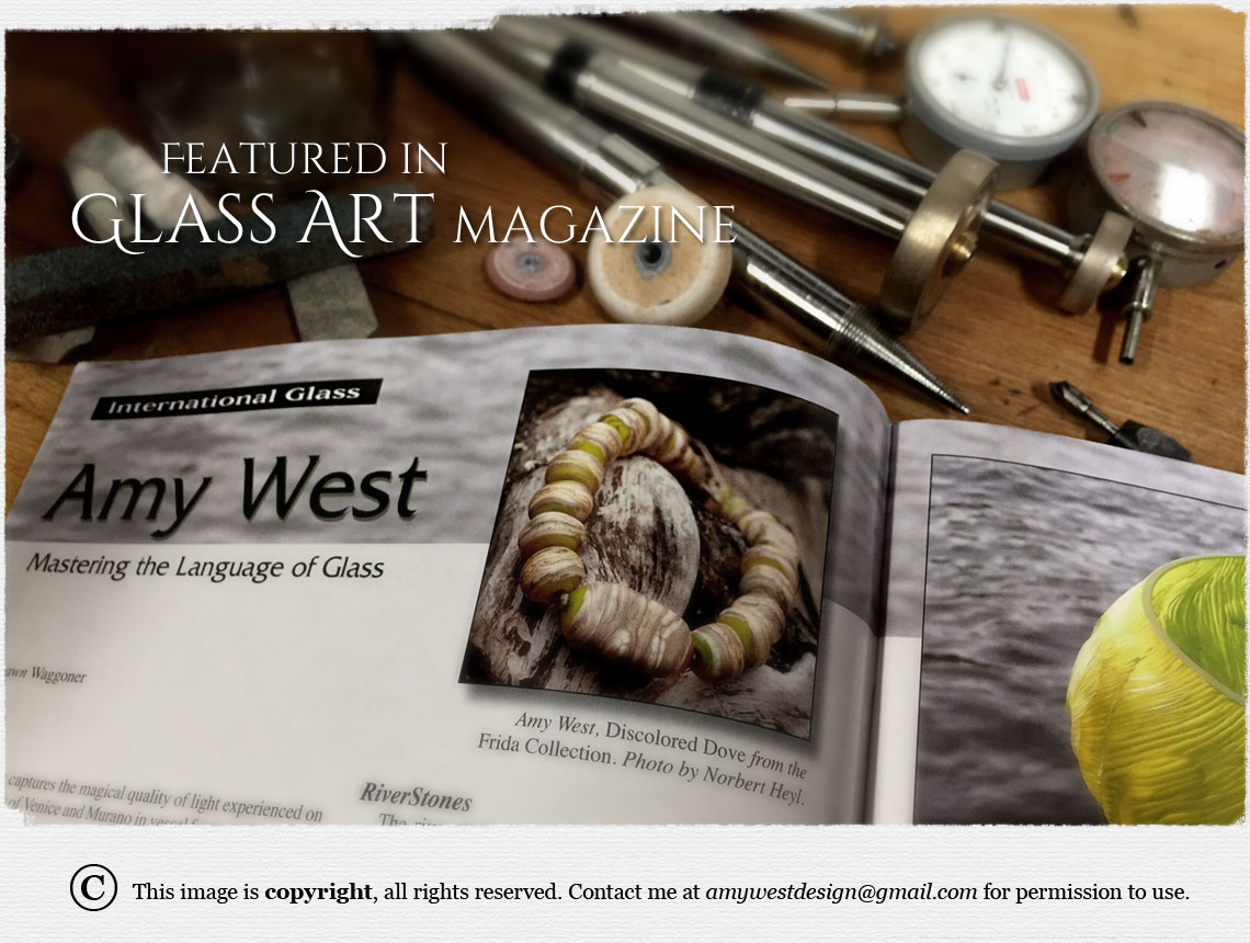 Riverstones Collection by Amy West featured in Glass Art Magazine